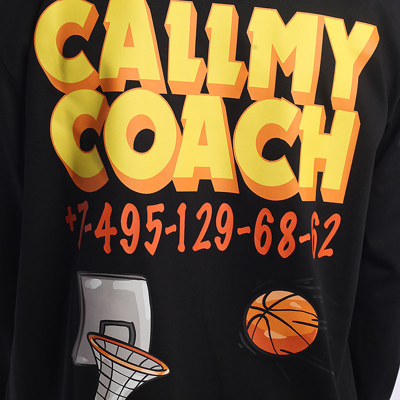 Лонгслив PLAYGROUND Call My Coach Long (CallMyCoachLong-blk)  - цена, описание, фото 6